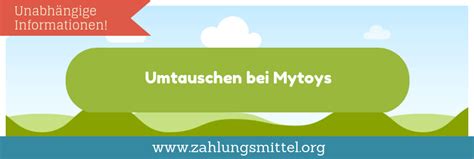 Umtauschen bei myToys 